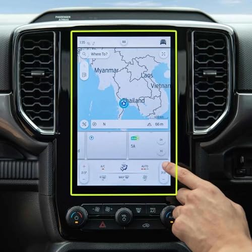 SPANN 10,1/12 Zoll Auto-Innenraumnavigation GPS-Bildschirm Schutzfolie aus gehärtetem Glas, passend für Ford Ranger 2022 2023 Zubehör von SPANN