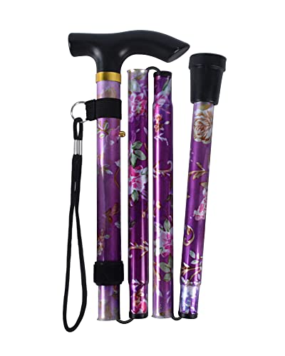 SPDYCESS Klappbarer Gehstock Blume Gemustert Aluminium Einstellbar Spazierstock Leicht Tragbar Reise Wanderstock Ergonomisch rutschfest Griff Alpenstock für Frauen Männer Senioren Faltbare Gehstöcke SPDYCESS Klappbarer Gehstock Blume Gemustert Aluminium Einstellbar Spazierstock Leicht Tragbar Reise Wanderstock Ergonomisch rutschfest Griff Alpenstock für Frauen Männer Senioren Faltbare Gehstöcke von SPDYCESS