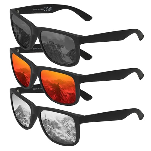 SPEEDHYUN modische polarisierte Sonnenbrille, Sportbrille für Männer und Frauen, 3-teiliges Set, leicht zu kontrollieren alle Arten von Outdoor-Sportarten von SPEEDHYUN