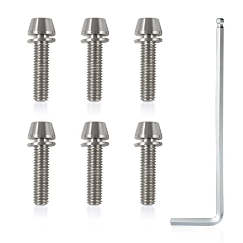 SPEEDWOX 6 Stück Inbus-Sechskantschrauben mit Sechskantschlüssel, Titan M5 x 20 mm mit Unterlegscheibe, MTB, Rennrad, Mountainbike, Fahrrad, Vorbauschraube, Titan, für MTB, Fahrrad, Vorbau SPEEDWOX 6 Stück Inbus-Sechskantschrauben mit Sechskantschlüssel, Titan M5 x 20 mm mit Unterlegscheibe, MTB, Rennrad, Mountainbike, Fahrrad, Vorbauschraube, Titan, für MTB, Fahrrad, Vorbau von SPEEDWOX