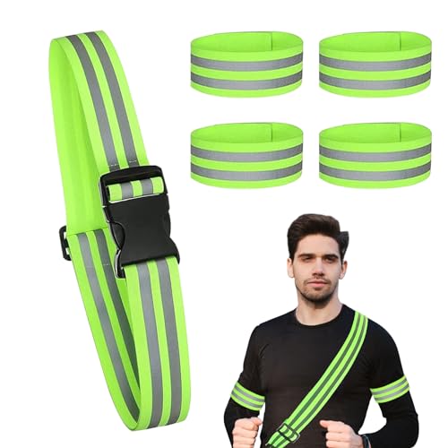 SPHERETRON Reflektor Gürtel Reflektorband Reflexgürtel Reflektorgurt,Reflektor Gürtel Set mit 1 Stück Reflektor gürtel und 4 Stück Reflektorband Reflektor für Erwachsene Radfahren Joggen Wandern usw. SPHERETRON Reflektor Gürtel Reflektorband Reflexgürtel Reflektorgurt,Reflektor Gürtel Set mit 1 Stück Reflektor gürtel und 4 Stück Reflektorband Reflektor für Erwachsene Radfahren Joggen Wandern usw. von SPHERETRON