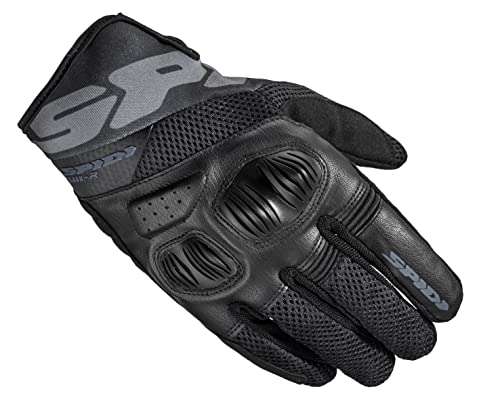 SPIDI, Flash-R Evo, Herren-Motorrad-Handschuhe, schützend & strapazierfähig, Sommerhandschuhe, wasserdicht & rutschfest, Touchscreen-tauglich, durchschnitt. Gewicht 0,1 kg, Farbe Schwarz, Größe 3XL von SPIDI