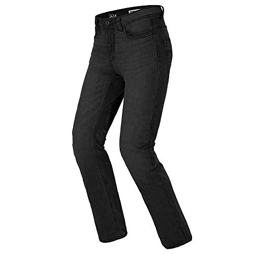 SPIDI Damen J-Tracker Denim Hose Motorradjeans, Schwarz, 36 von SPIDI