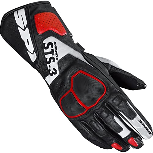 SPIDI STS-3 Damen Motorrad Handschuhe (Black/Red,XL) von SPIDI