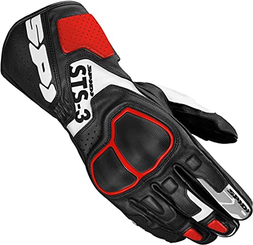 SPIDI STS-3 Motorrad Handschuhe (Black/Red,2XL) von SPIDI