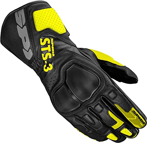 SPIDI STS-3 Motorrad Handschuhe (Black/Yellow,L) von SPIDI