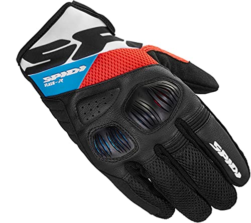 SPIDI, Flash-R Evo, Herren-Motorrad-Handschuhe, schützend & strapazierfähig, Sommerhandschuhe, rutschfest, Touchscreen-tauglich, durchschn. Gewicht 0,1 kg, Rot/Blau, Größe S SPIDI, Flash-R Evo, Herren-Motorrad-Handschuhe, schützend & strapazierfähig, Sommerhandschuhe, rutschfest, Touchscreen-tauglich, durchschn. Gewicht 0,1 kg, Rot/Blau, Größe S von SPIDI