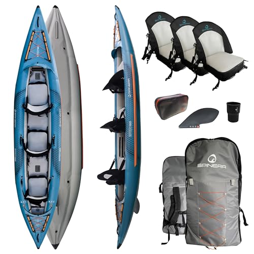 Spinera Tenaya High Preformance Allround & Touring Kayak | Aufblasbar | 1 bis 3 Personen SpinTex 1000Denir Material (Tenaya 160, 475 x 93 cm) von SPINERA