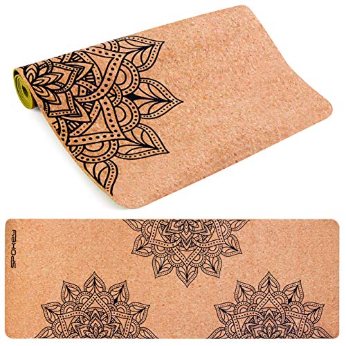 SPOKEY Savasana Yoga- und Pilates-Matte 180 x 60 cm x 4 mm | rutschfest, stabilisierend und sicher | Für Yoga, Pilates, Fitness und Gymnastik | Aus umweltfreundlichem Kork und TPE, Grün SPOKEY Savasana Yoga- und Pilates-Matte 180 x 60 cm x 4 mm | rutschfest, stabilisierend und sicher | Für Yoga, Pilates, Fitness und Gymnastik | Aus umweltfreundlichem Kork und TPE, Grün von SPOKEY