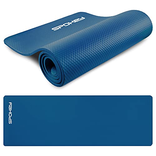 Spokey SOFTMAT Übungsmatte 180 x 60 x 1,5 cm, extra dicker NBR-Schaumstoff | Rutschfest, stabilisierend und sicher | Für Yoga, Pilates, Fitness und Gymnastik, Rehabilitation und Physiotherapie (Blau) von SPOKEY