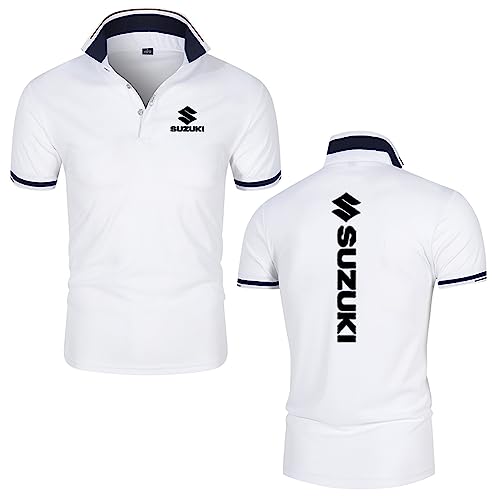 SPONYBORTY Golf Poloshirt für Herren Su-ZUki Service Kurzarm T-Shirts Lässiges T-Shirt Poloshirts Tee/D / 3XL von SPONYBORTY