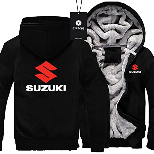 SPONYBORTY Thicken Velvet Hoodie Su-ZUki Logo Printing Cardigan Warme Jacke Männer Frau Casual Sweatshirt Winddichte Daunenjacken Kissenbezug/A/L SPONYBORTY Thicken Velvet Hoodie Su-ZUki Logo Printing Cardigan Warme Jacke Männer Frau Casual Sweatshirt Winddichte Daunenjacken Kissenbezug/A/L von SPONYBORTY