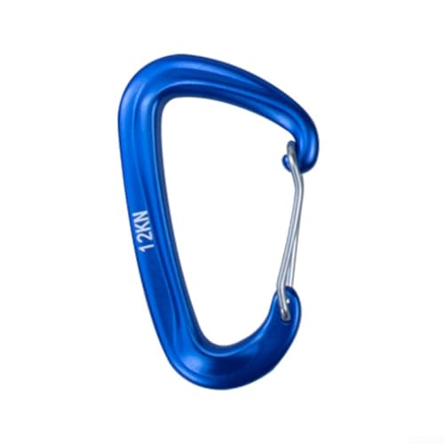 Vereinfachtes Design: Der leichte 12 kN Aluminium-Karabiner für mühelose Handhabung im Freien (blau) von SPORTARC