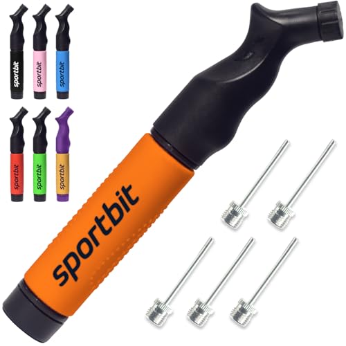 SPORTBIT Ballpumpe mit 5 Nadeln Set - Handpumpensystem zum Aufpumpen - Passt für jeden Sportball Volleyball Basketball Fußball Gymnastik Soccer Ball, Aufblasgerät Luftpumpe SPORTBIT Ballpumpe mit 5 Nadeln Set - Handpumpensystem zum Aufpumpen - Passt für jeden Sportball Volleyball Basketball Fußball Gymnastik Soccer Ball, Aufblasgerät Luftpumpe von SPORTBIT