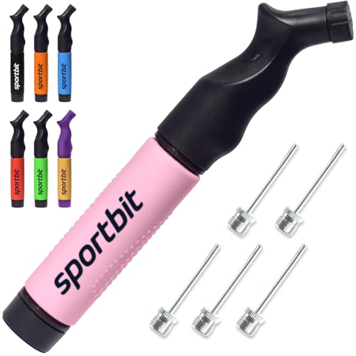 SPORTBIT Ballpumpe mit 5 Nadeln Set - Handpumpensystem zum Aufpumpen - Passt für jeden Sportball Volleyball Basketball Fußball Gymnastik Soccer Ball, Aufblasgerät Luftpumpe SPORTBIT Ballpumpe mit 5 Nadeln Set - Handpumpensystem zum Aufpumpen - Passt für jeden Sportball Volleyball Basketball Fußball Gymnastik Soccer Ball, Aufblasgerät Luftpumpe von SPORTBIT