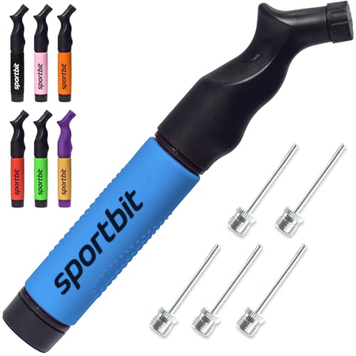 SPORTBIT Ballpumpe mit 5 Nadeln Set - Handpumpensystem zum Aufpumpen - Passt für jeden Sportball Volleyball Basketball Fußball Gymnastik Soccer Ball, Aufblasgerät Luftpumpe SPORTBIT Ballpumpe mit 5 Nadeln Set - Handpumpensystem zum Aufpumpen - Passt für jeden Sportball Volleyball Basketball Fußball Gymnastik Soccer Ball, Aufblasgerät Luftpumpe von SPORTBIT