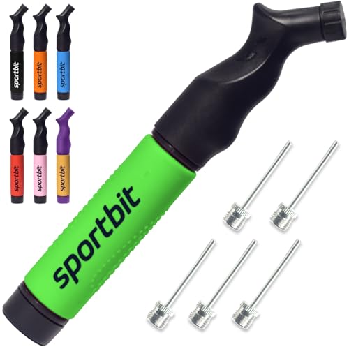 SPORTBIT Ballpumpe mit 5 Nadeln Set - Handpumpensystem zum Aufpumpen - Passt für jeden Sportball Volleyball Basketball Fußball Gymnastik Soccer Ball, Aufblasgerät Luftpumpe SPORTBIT Ballpumpe mit 5 Nadeln Set - Handpumpensystem zum Aufpumpen - Passt für jeden Sportball Volleyball Basketball Fußball Gymnastik Soccer Ball, Aufblasgerät Luftpumpe von SPORTBIT