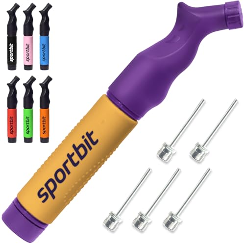 SPORTBIT Ballpumpe mit 5 Nadeln Set - Handpumpensystem zum Aufpumpen - Passt für jeden Sportball Volleyball Basketball Fußball Gymnastik Soccer Ball, Aufblasgerät Luftpumpe SPORTBIT Ballpumpe mit 5 Nadeln Set - Handpumpensystem zum Aufpumpen - Passt für jeden Sportball Volleyball Basketball Fußball Gymnastik Soccer Ball, Aufblasgerät Luftpumpe von SPORTBIT