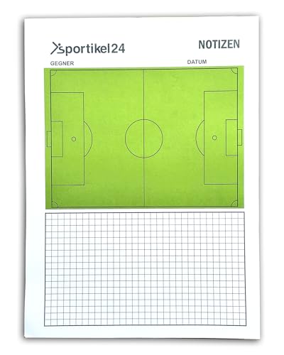 SPORTIKEL24 Notizblock für Taktikmappe – Ersatzblock mit 20 Blatt – für Spielnotizen & Taktikschulung von SPORTIKEL24