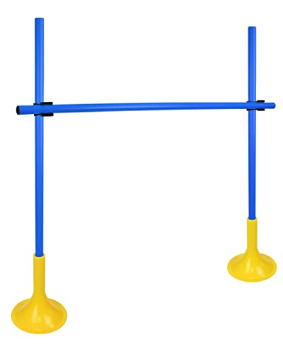 SPORTIKEL24 Standfuß-Hürdenset – Stangen 100 cm, ø 32 mm – Agility-Hürde für Fußball, Leichtathletik & Hundesport (Blau) von SPORTIKEL24