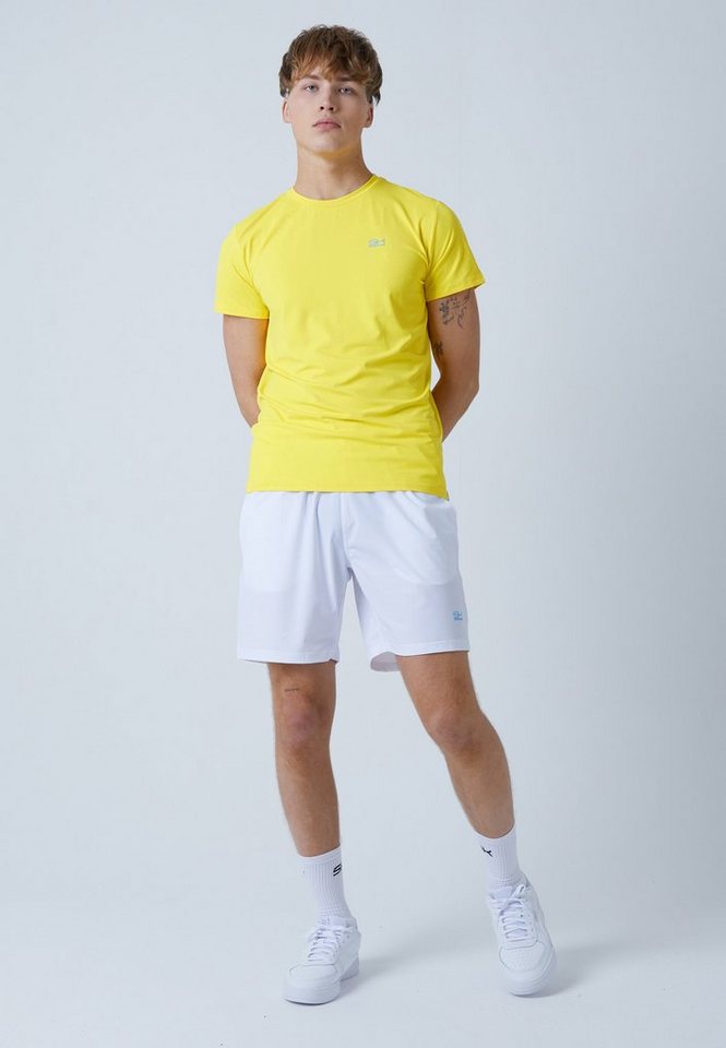SPORTKIND Funktionsshirt Tennis T-Shirt Rundhals Herren & Jungen gelb von SPORTKIND