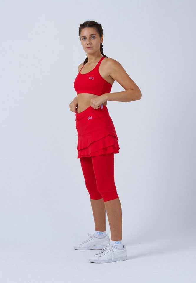 SPORTKIND Tennisrock 2-in-1 Tulip Skort mit Leggings / Skapri Mädchen & Damen rot von SPORTKIND