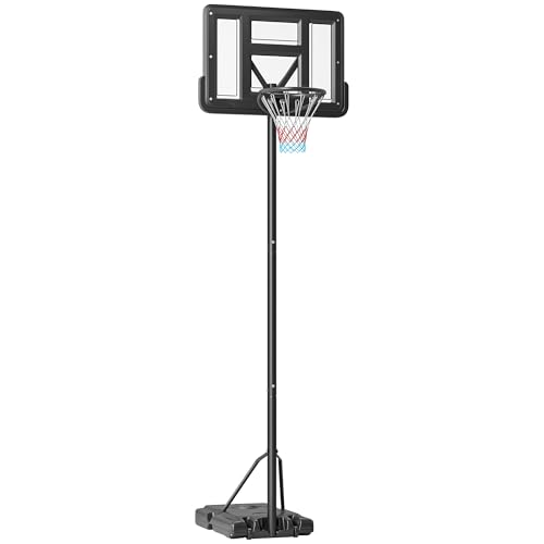 SPORTNOW Basketballständer mit Rollen 110x75cm Rückwand, Mobiler Basketballkorb mit Ständer, verstellbare Korbhöhe 230 bis 305 cm, Basketballanlage für Erwachsene, für Schwimmbad Außenbereich SPORTNOW Basketballständer mit Rollen 110x75cm Rückwand, Mobiler Basketballkorb mit Ständer, verstellbare Korbhöhe 230 bis 305 cm, Basketballanlage für Erwachsene, für Schwimmbad Außenbereich von SPORTNOW
