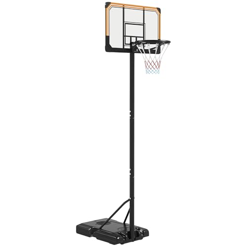 SPORTNOW 6-Fach höhenverstellbarer Basketballkorb mit klappbarem Boden und Rädern, PE, Stahl und Polyester, schwarz SPORTNOW 6-Fach höhenverstellbarer Basketballkorb mit klappbarem Boden und Rädern, PE, Stahl und Polyester, schwarz von SPORTNOW