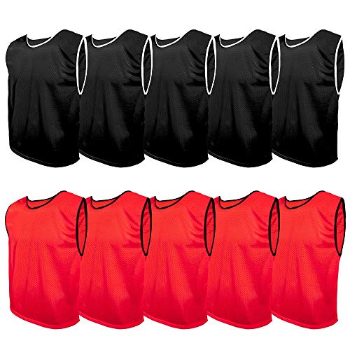 SPORTSBIBS Fußball Leibchen Set 10 Stück: 2 Farben - 5 von jeder Farbe, für Kinder und Erwachsene, Markierungshemd-Trainingsleibchen ohne Logo, Team-Spiel Bibs für Herren Damen Senioren Junioren SPORTSBIBS Fußball Leibchen Set 10 Stück: 2 Farben - 5 von jeder Farbe, für Kinder und Erwachsene, Markierungshemd-Trainingsleibchen ohne Logo, Team-Spiel Bibs für Herren Damen Senioren Junioren von SPORTSBIBS