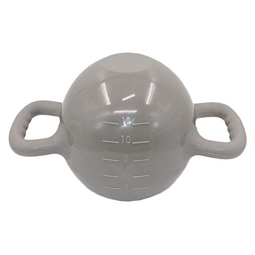 Tragbare Yoga Fitness Kesselglocke Weibliche Wassergefüllte Kettlebells Verstellbare Gewichtsübungsgeräte Pilates Shaping Hantel mit Binauralem Griff,Gray von SPORTT