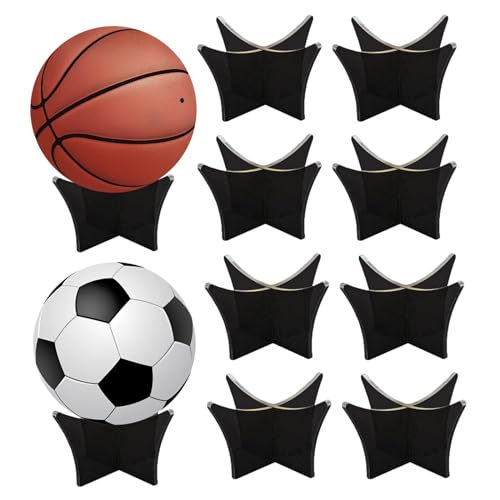SPORWAY Ballhalter, 8 Stück Ballständer Fussball, Acryl Ballständer Football, Ballhalter für American Football Fussball Basketball Volleyball Handball Bowling von SPORWAY