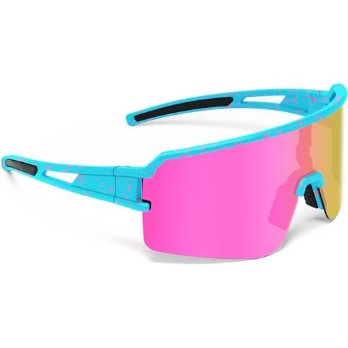 SPOSUNE Polarisierte Fahrradbrille für Männer und Frauen, UV400-Schutz, Sport-Sonnenbrille für Baseball, Laufen, Angeln, Reiten von SPOSUNE