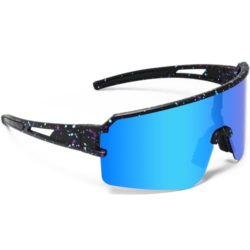 SPOSUNE Polarisierte Fahrradbrille für Männer und Frauen, UV400-Schutz, Sport-Sonnenbrille für Baseball, Laufen, Angeln, Reiten von SPOSUNE