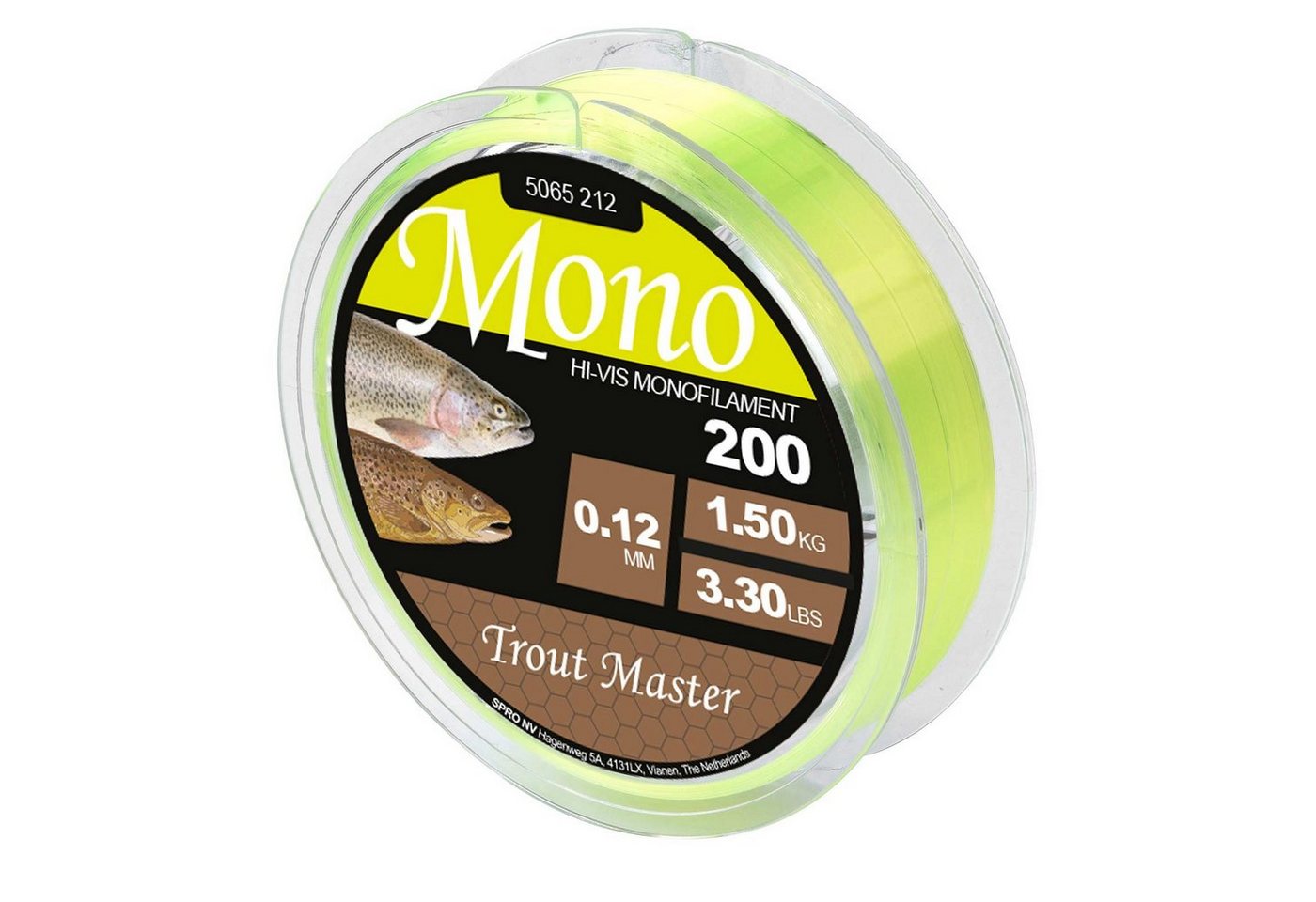 SPRO Angelschnur, 200 m Länge, Spro Trout Master Hi-Vis Mono Chart 0.22mm 4.9kg 200m Forellenschnur von SPRO