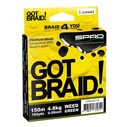 Spro GOT Braid 4-Fach 150m Weed Green / 0,10mm geflochtene Schnur Spro GOT Braid 4-Fach 150m Weed Green / 0,10mm geflochtene Schnur von Spro