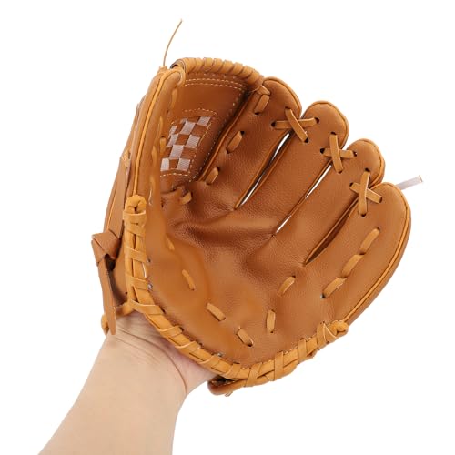 Field Master Baseball-Softball-Handschuh für, Jugendliche und Erwachsene, Ergonomisches Design, Einfach und Stilvoll, für Baseball-Training und Spiele (Brown) von SPYMINNPOO