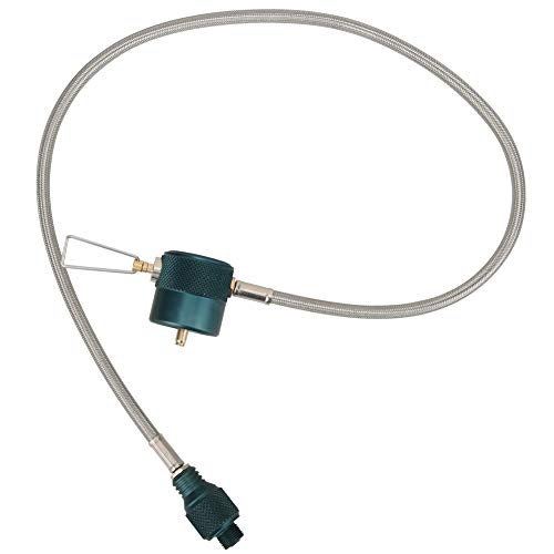 1L Gastank-Kopfadapter, Gastank-Transferschlauch-Anschluss-Konvertierungskopf-Adapter für Camping-Kochherd von SPYMINNPOO