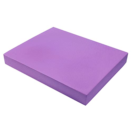 SPYMINNPOO Balance Pad, TPE Balance Trainings Schaumstoff Gleichgewichtkissen Flache Unterstützung Weiches Kissen Fitness Yoga Matte für Erwachsene Reisen (Dunkles Rattan-Lila) von SPYMINNPOO