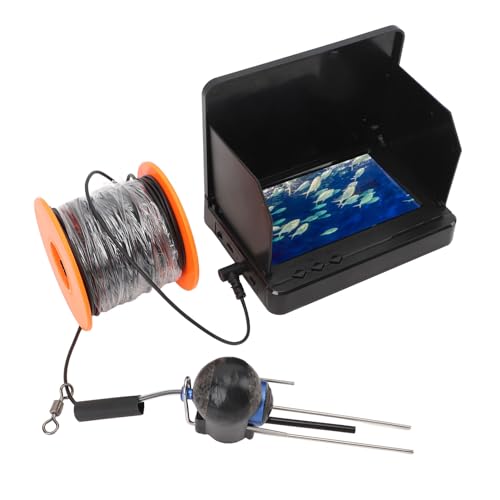 SPYMINNPOO HD-Fischfinder-Kamerasystem, 4,5-Zoll-Großbildschirm, Temperaturmesssonden, Lange Akkulaufzeit für Genaue Fischerkennung von SPYMINNPOO