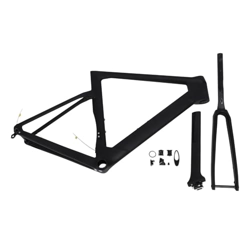 SPYMINNPOO T800 Vollcarbon-Rennrad-Rahmenset, Leichte, Verschleißfeste Gabel mit Interner Führung, Scheibenbremse, Fahrradrahmen-Set (S-51CM) von SPYMINNPOO