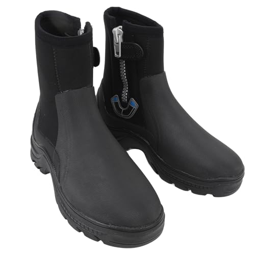 SPYMINNPOO Tauchstiefel, 5 Mm Dick, Hohe Tauchstiefel mit Weichem Futter und Gummisohle Zum Schnorcheln, Schwimmen und Surfen (Größe 7) von SPYMINNPOO