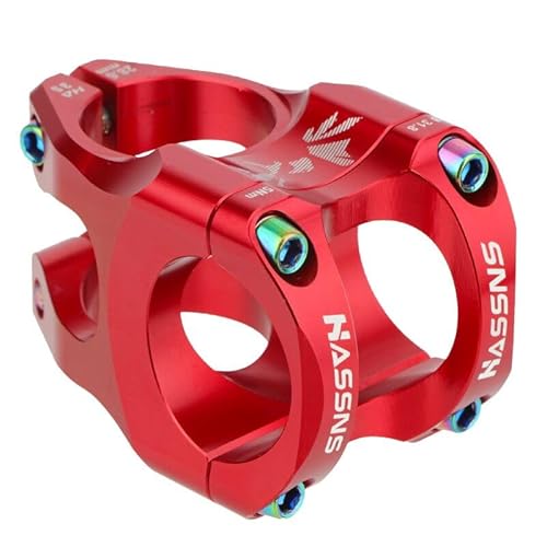 SQIANKUN MTB Vorbau Fahrrad Lenker Vorbau Ultra Licht Hohl 35MM Leichte Hohe Festigkeit Geschwindigkeit Drop Riser Mountainbike Vorbau Fahrrad(Red) von SQIANKUN