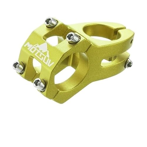 SQIANKUN MTB Vorbau Rennrad Licht Berg Fahrrad Brücke Kurze 45mm Stange Lenker Tisch Einstellbare Riser 31,8mm Radfahren Vorbau Fahrrad(Yellow) von SQIANKUN