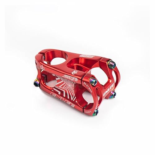 SQIANKUN MTB Vorbau Rennrad Mountainbike Brücke Kurze Power 35mm Stange Lenker Tisch Verstellbaren Vorbau Riser Vorbau Fahrrad(Red) von SQIANKUN