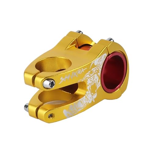 SQIANKUN MTB Vorbau Straße Mountainbike Tisch Kurze Power Fahrrad Brücke 50mm Vorbau Riser 31,8 35 Lenker Rohr Verstellbare Stange Vorbau Fahrrad(50 Gold) von SQIANKUN