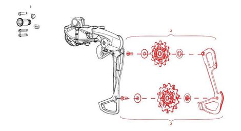 sram schaltwerk riemenscheibe und inner cage gx eagle von SRAM