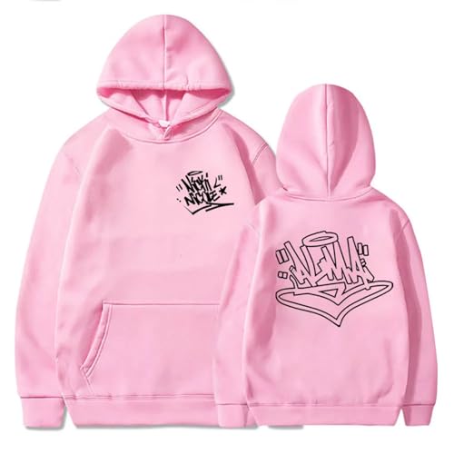 SRGDRR Damen Sweatshirt Nicki Nicole Tour Bedruckter Kapuzenpullover, Herren Hip Hop Pullover Frühling Herbst Langarm Jacke Trainingsanzug (Pink,XS) von SRGDRR