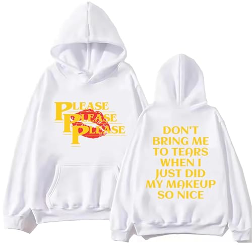 SRGDRR Hoodie Sabrina Carpenter Tour Bedrucktes Sweatshirt, Herren Damen Lässiges Retro Sweatshirt Langarmjacke XS ~ 3XL (White,XXL) von SRGDRR