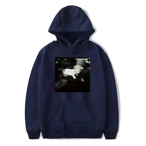 SRGDRR Hoodie Tommy Richman Cartoon Print Sweatshirt Lässiges Retro Sweatshirt, Langärmelige Jacke Für Damen Und Herren (Blue,XL) von SRGDRR