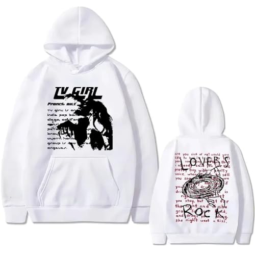 SRGDRR Hoodie Unisex Modisches Pullover Sweatshirt, Langarm Pullover In Übergröße Für Männer Und Frauen Locker Und Lässig (White,M) von SRGDRR